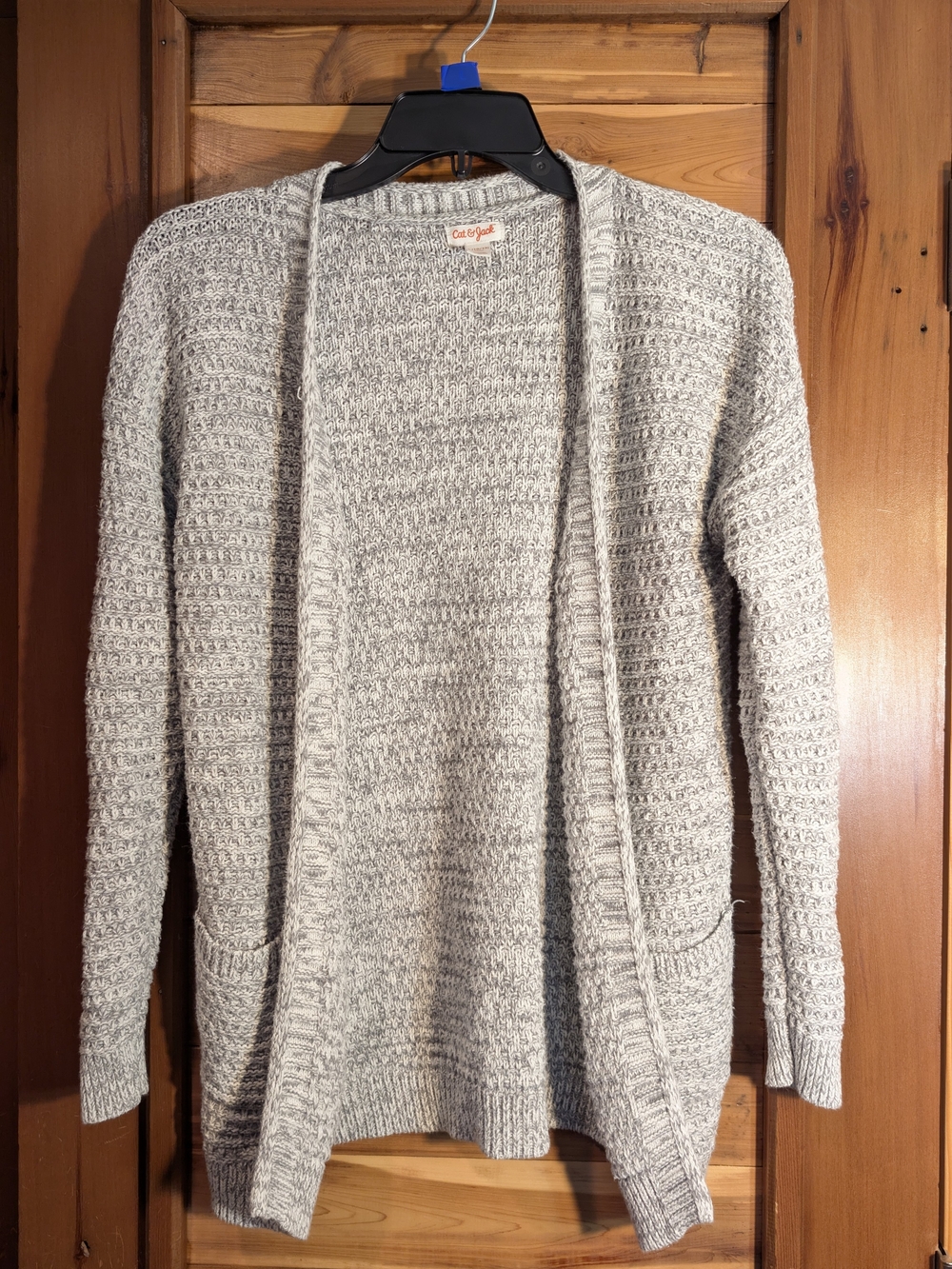 Cat & Jack Heather Gray Open Front Knit Cardigan